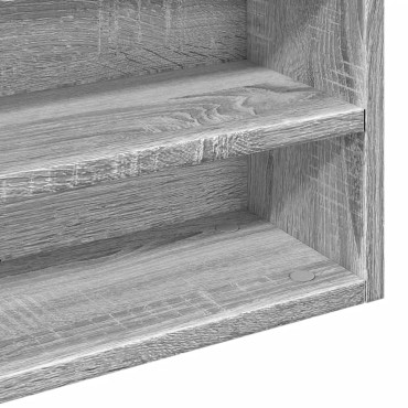 vidaXL Βιτρίνα Γκρι Sonoma 100x15x58cm από Επεξεργασμένο Ξύλο