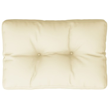 vidaXL Μαξιλάρι Παλέτας Κρεμ 50x40x12cm Υφασμάτινο