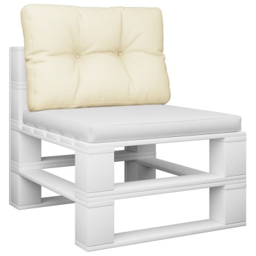 vidaXL Μαξιλάρι Παλέτας Κρεμ 50x40x12cm Υφασμάτινο