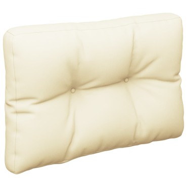 vidaXL Μαξιλάρι Παλέτας Κρεμ 50x40x12cm Υφασμάτινο