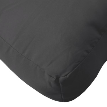 vidaXL Μαξιλάρι Παλέτας Μαύρο 50x40x12cm Υφασμάτινο