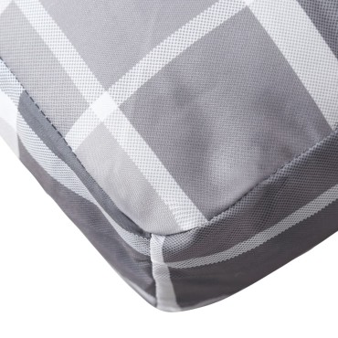 vidaXL Μαξιλάρι Παλέτας Γκρι Καρό 50x40x12cm Υφασμάτινο