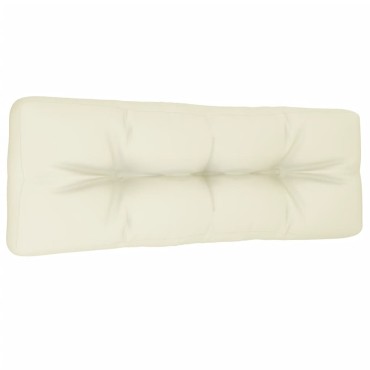 vidaXL Μαξιλάρι Παλέτας Κρεμ 120x40x12cm Υφασμάτινο