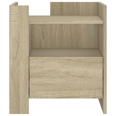 vidaXL Κομοδίνο Sonoma Δρυς 45x50x50cm από Επεξεργασμένο Ξύλο 1 τεμ.