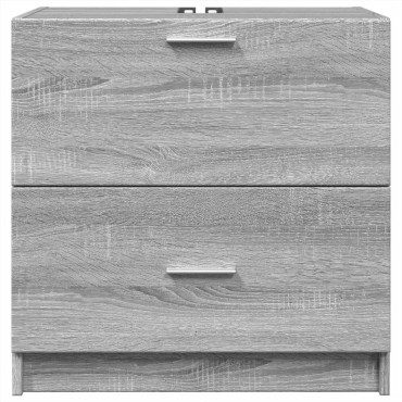 vidaXL Ντουλάπι Νιπτήρα Grey Sonoma 59x37x59cm Επεξεργασμένο Ξύλο 1 τεμ.