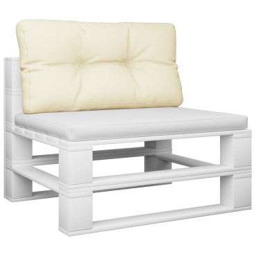 vidaXL Μαξιλάρι Παλέτας Κρεμ 70x40x12cm Υφασμάτινο