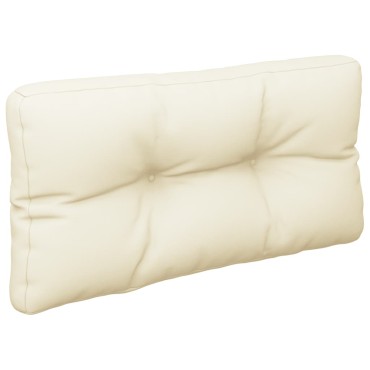 vidaXL Μαξιλάρι Παλέτας Κρεμ 70x40x12cm Υφασμάτινο