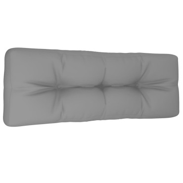 vidaXL Μαξιλάρι Παλέτας Γκρι 120x40x12cm Υφασμάτινο