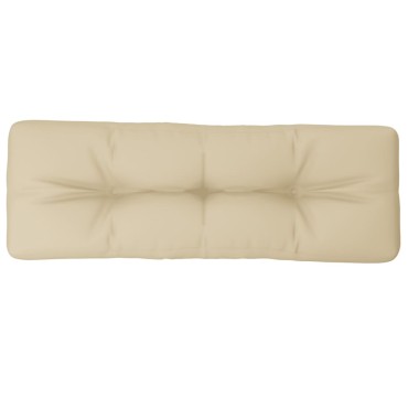 vidaXL Μαξιλάρι Παλέτας Μπεζ 120x40x12cm Υφασμάτινο