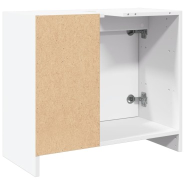 vidaXL Ντουλάπι Νιπτήρα Λευκό 63x29x55cm Επεξ. Ξύλο 1 τεμ.