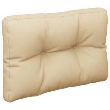 vidaXL Μαξιλάρι Παλέτας Μπεζ 50x40x12cm Υφασμάτινο