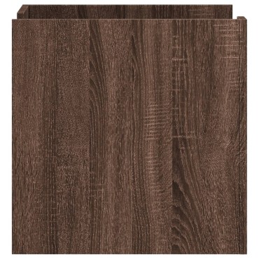 vidaXL Κομοδίνο Καφέ Δρυς 45x50x50cm από Επεξεργασμένο Ξύλο 1 τεμ.