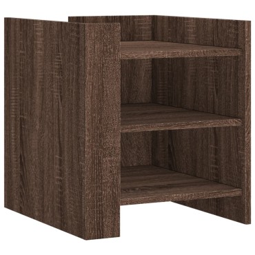 vidaXL Κομοδίνο Καφέ Δρυς 45x50x50cm από Επεξεργασμένο Ξύλο 1 τεμ.