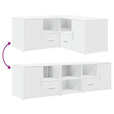 vidaXL Ντουλάπι Γωνιακό Λευκό 160x40x45cm από Επεξ. Ξύλο 1 τεμ.