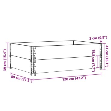 vidaXL Κολάρα Παλέτας 2 τεμ. Γκρι 120x80 εκ. από Μασίφ Ξύλο Πεύκου