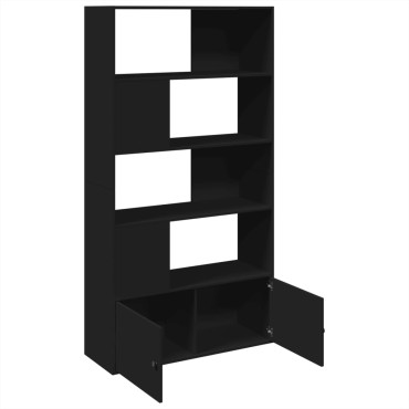 vidaXL Βιβλιοθήκη Μαύρη 100x36x189cm από Επεξεργασμένο Ξύλο 1 τεμ.