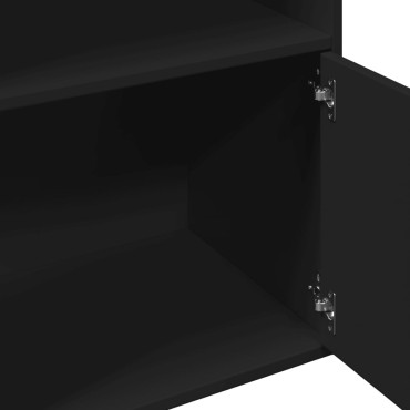 vidaXL Βιβλιοθήκη Μαύρη 100x36x189cm από Επεξεργασμένο Ξύλο 1 τεμ.