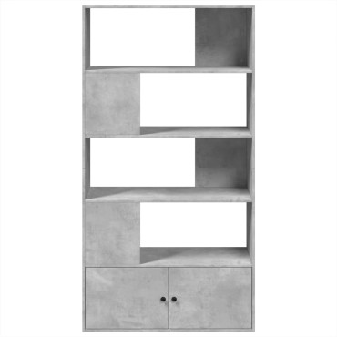 vidaXL Βιβλιοθήκη Γκρι Σκυροδέματος 100x36x189cm Επεξεργ. Ξύλο 1 τεμ.