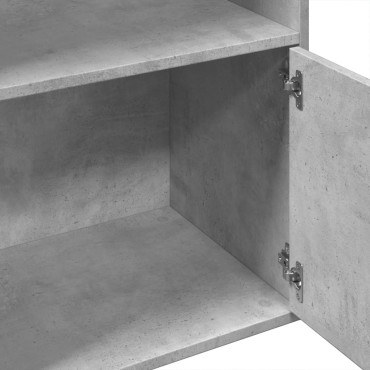 vidaXL Βιβλιοθήκη Γκρι Σκυροδέματος 100x36x189cm Επεξεργ. Ξύλο 1 τεμ.