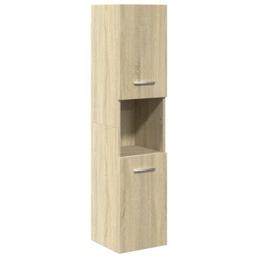 vidaXL Στήλη Μπάνιου Sonoma Δρυς 30x30x130cm από Επεξ. Ξύλο