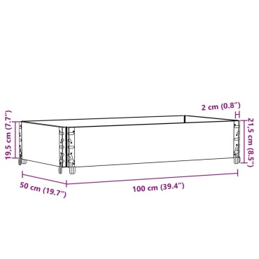 vidaXL Κολάρα Παλέτας Καφέ 100x50 εκ. από Μασίφ Ξύλο Πεύκου