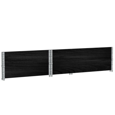 vidaXL Κολάρα Παλέτας 2 τεμ. Μαύρο 120x80 εκ. από Μασίφ Ξύλο Πεύκου