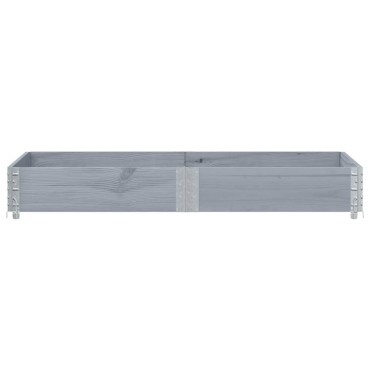 vidaXL Κολάρα Παλέτας Γκρι 150x50 εκ. από Μασίφ Ξύλο Πεύκου