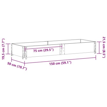 vidaXL Κολάρα Παλέτας Γκρι 150x50 εκ. από Μασίφ Ξύλο Πεύκου