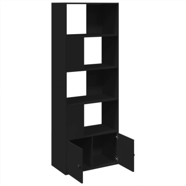 vidaXL Βιβλιοθήκη Μαύρη 70x36x189cm από Επεξεργασμένο Ξύλο 1 τεμ.