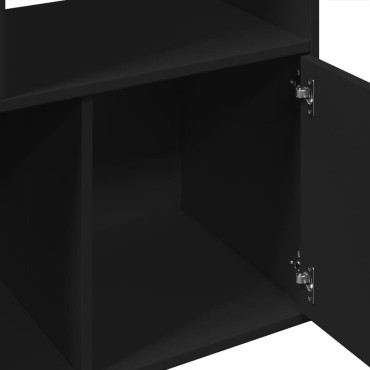 vidaXL Βιβλιοθήκη Μαύρη 70x36x189cm από Επεξεργασμένο Ξύλο 1 τεμ.