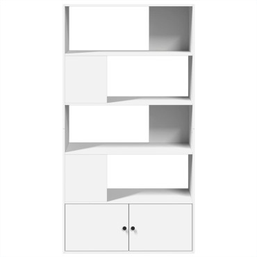 vidaXL Βιβλιοθήκη Λευκή 100x36x189cm από Επεξεργασμένο Ξύλο 1 τεμ.