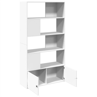 vidaXL Βιβλιοθήκη Λευκή 100x36x189cm από Επεξεργασμένο Ξύλο 1 τεμ.