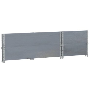 vidaXL Κολάρα Παλέτας 2 τεμ. Γκρι 100x50 εκ. από Μασίφ Ξύλο Πεύκου