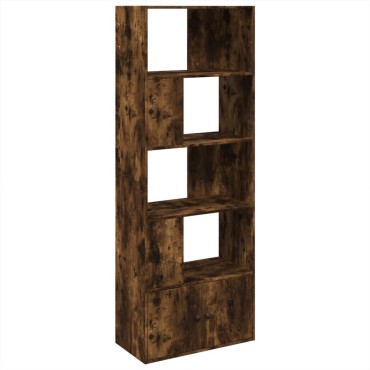 vidaXL Βιβλιοθήκη Καπνιστή Δρυς 70x36x189cm από Επεξεργασμένο Ξύλο 1 τεμ.