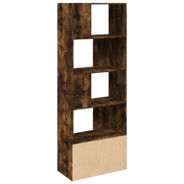 vidaXL Βιβλιοθήκη Καπνιστή Δρυς 70x36x189cm από Επεξεργασμένο Ξύλο 1 τεμ.