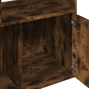vidaXL Βιβλιοθήκη Καπνιστή Δρυς 70x36x189cm από Επεξεργασμένο Ξύλο 1 τεμ.
