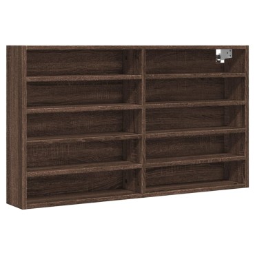 vidaXL Βιτρίνα Καφέ Δρυς 100x15x58cm από Επεξεργασμένο Ξύλο