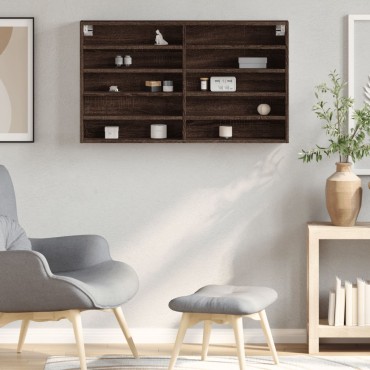 vidaXL Βιτρίνα Καφέ Δρυς 100x15x58cm από Επεξεργασμένο Ξύλο