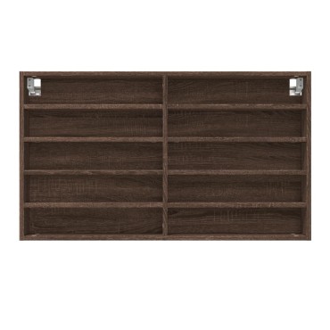 vidaXL Βιτρίνα Καφέ Δρυς 100x15x58cm από Επεξεργασμένο Ξύλο