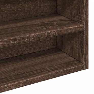 vidaXL Βιτρίνα Καφέ Δρυς 100x15x58cm από Επεξεργασμένο Ξύλο