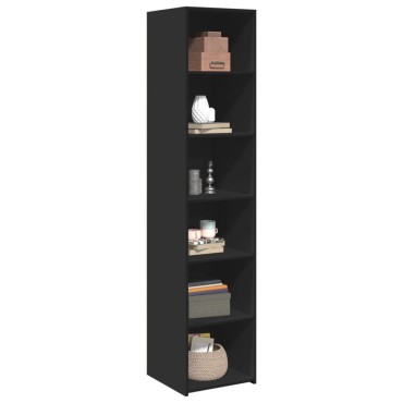 vidaXL Ντουλάπι Μαύρο 40x41x185cm Επεξεργασμένο Ξύλο 1 τεμ.