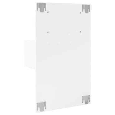 vidaXL Κομοδίνα Επιτοίχια με Φώτα LED 2 τεμ. Λευκά 48,5x32,5x80cm