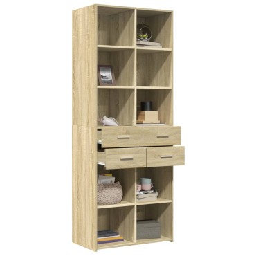 vidaXL Ντουλάπι Sonoma Δρυς 70x42,5x185cm από Επεξεργασμένο Ξύλο 1 τεμ.