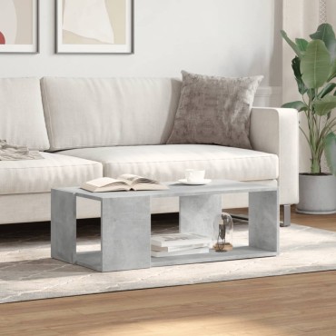vidaXL Τραπεζάκι Σαλονιού Γκρι Σκυροδ. 89,5x48x30cm Επεξεργ. Ξύλο 1 τεμ.