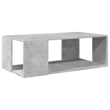 vidaXL Τραπεζάκι Σαλονιού Γκρι Σκυροδ. 89,5x48x30cm Επεξεργ. Ξύλο 1 τεμ.