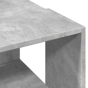 vidaXL Τραπεζάκι Σαλονιού Γκρι Σκυροδ. 89,5x48x30cm Επεξεργ. Ξύλο 1 τεμ.