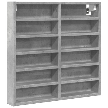 vidaXL Βιτρίνα Γκρι Σκυροδέματος 60x8,5x58cm από Επεξεργασμένο Ξύλο