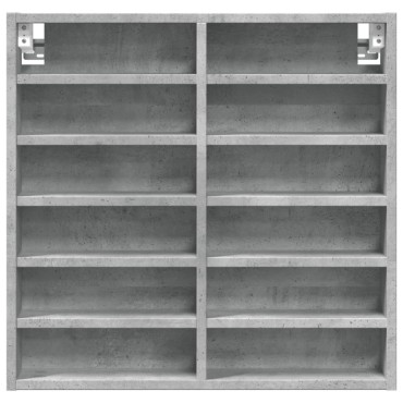 vidaXL Βιτρίνα Γκρι Σκυροδέματος 60x8,5x58cm από Επεξεργασμένο Ξύλο