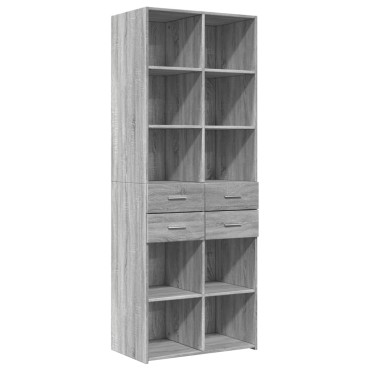 vidaXL Ντουλάπι Γκρι Sonoma 70x42,5x185cm από Επεξεργασμένο Ξύλο 1 τεμ.