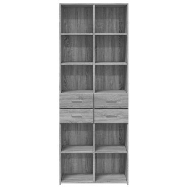 vidaXL Ντουλάπι Γκρι Sonoma 70x42,5x185cm από Επεξεργασμένο Ξύλο 1 τεμ.